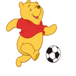 ⚽️ Winnie the Pooh ursinho pooh, desenho animado, futebol, futebol, urso telegram sticker