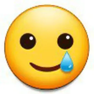 🙂 emoji, sad, crying, tear, face telegram sticker