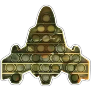 ✈ Pop it, Giocattolo, Fidget toy, Antistress, Gioco sensoriale, Astronave, Mimetico whatsapp sticker