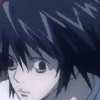 😐 L Lawliet Death Note Death Note, L Lawliet, Anime, Manga, Détective, Intellectuel, Personnage telegram sticker