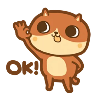 👌 OK! ok, persetujuan, imut, kartun, positif, binatang telegram sticker