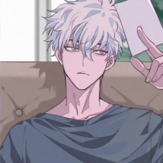 😐 动漫, 漫画, 插画, 卡通, 男生, 角色 telegram sticker