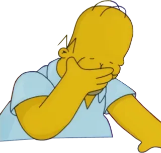 🤭 Homer Simpson The Simpsons homer simpson, simpsons, cartoon, funny, facepalm telegram sticker