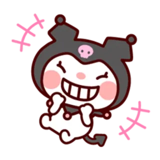 😂 Kuromi cartoon, cute, character, anime, Kuromi telegram sticker