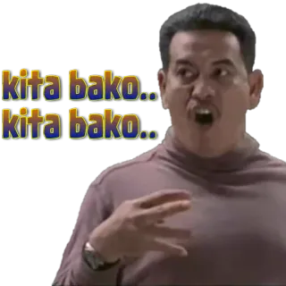 🔥 kita bako.. kita bako.. uomo, espressione, malese, adesivo whatsapp sticker