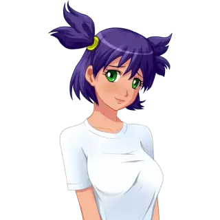 💜 Anime meisje, Cartoon, Animatie, Vrouwelijk, Personage, Leuk, Manga telegram sticker