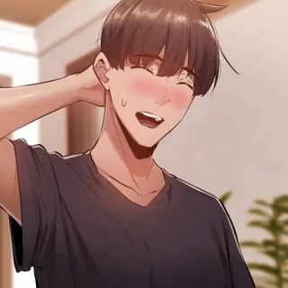 🌒 man, anime, happy, portrait, smile telegram sticker