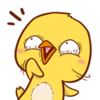 ❗ pássaro, frango, desenho animado, animal, emoji telegram sticker