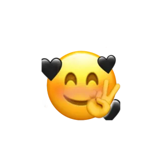 🙂 emoji, peace, hearts, smile, cute telegram sticker