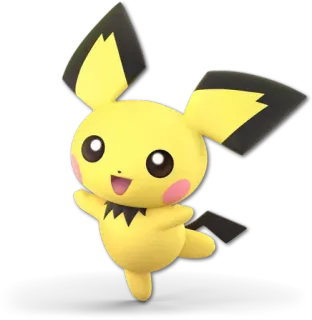 🐭 Pichu Pokémon Pokémon, Pichu, Anime, Schattig, Geel, Videogame telegram sticker