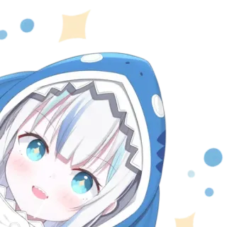 😍 Gawr Gura vtuber, hai, anime, süß telegram sticker
