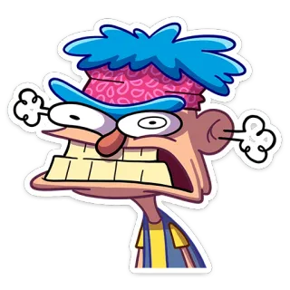 😡 cartoon, angry, annoyed, sticker, funny, character telegram sticker