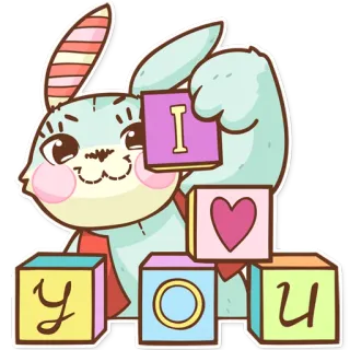 Plush Baby Bunny whatsapp stickers