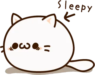 😴 Sleepy kucing, mengantuk, imut, kartun, binatang, kawaii telegram sticker