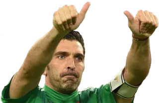 👍 Gianluigi Buffon 足球, 美式足球, 守门员, 吉安路易吉·布冯, 点赞 whatsapp sticker