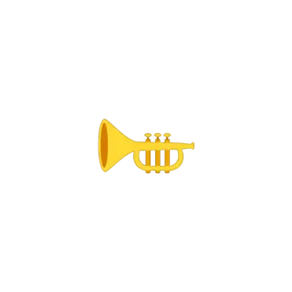 🎺 trumpet, music, instrument, brass telegram sticker