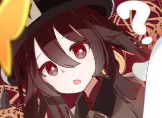 🤔 Hu Tao Genshin Impact Anime, Personagem, Genshin Impact, Video game telegram sticker