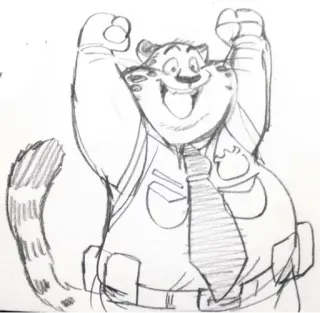 😝 Clawhauser Zootopia Clawhauser, Zootopia, police, officer, cartoon, anthropomorphic telegram sticker