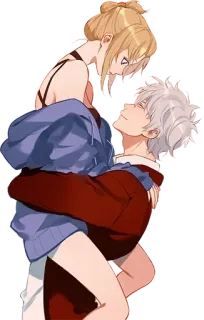 ❤️ Anime, Coppia, Abbraccio, Romance, Amore telegram sticker