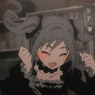 💖 Fille anime, Mignon, Dessin animé, Queue de cheval, Joyeux telegram sticker