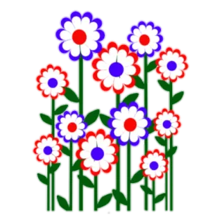 🌼 flowers, floral, red, white, blue, nature, plants telegram sticker