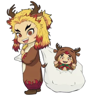 ✨ Rentier, Weihnachten, Anime, Chibi, Süß, Feiertag whatsapp sticker