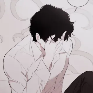 🗞 sad, man, crying, upset, depressed whatsapp sticker