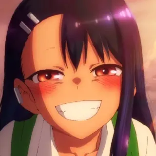 🍬 Anime, Fille, Sourire, Mignon, Joyeux, Dessin animé, Manga, Gai telegram sticker