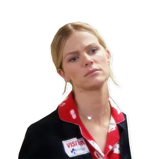 😑 VISITOR osoba, blondynka, gość, szpital, mundur, kobieta telegram sticker