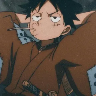 🎌 Monkey D. Luffy One Piece anime, manga, one piece, monkey d luffy, pirate, character, straw hat telegram sticker