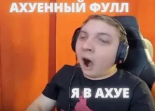 😮 АХУЕННЫЙ ФУЛЛ
Я В АХУЕ Meme, choqué, offensant telegram sticker