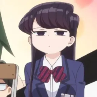 🍬 Komi Shouko Komi Can't Communicate Anime, Mangá, Komi Can't Communicate, Komi Shouko, Uniforme escolar, Fofo/a, Sem emoção, Emoção, Garota telegram sticker