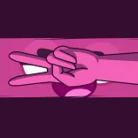 💃 Stinkefinger, beleidigend, Geste, Hand, pink, unhöflich telegram sticker