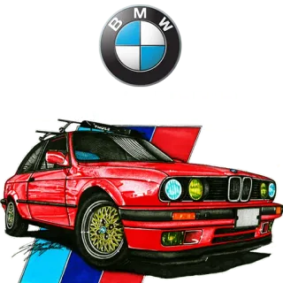 🚘 auto, bmw, fahrzeug, automobil, transport telegram sticker