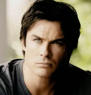 🖤 Damon Salvatore The Vampire Diaries vampiro, serie de tv, drama, sobrenatural, actor, Ian Somerhalder whatsapp sticker