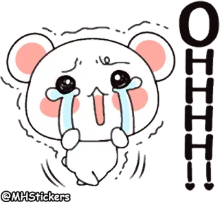 😱 @MHStickers 울음, 곰, 귀여운, 슬픈, 만화, 이모티콘 telegram sticker