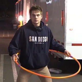 🍃 SAN DIEGO CALIFORNIA Mann, Hula Hoop, Hoodie, San Diego, Kalifornien telegram sticker