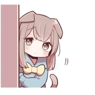 🦋 lindo, anime, chibi, perro, dibujos animados, kawaii, pegatina telegram sticker