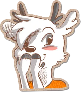 ☺️ Олень, Мультик, Фурри, Животное, Милый, Кавай telegram sticker
