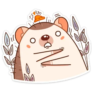 🙈 hedgehog, animal, cartoon, cute, sticker telegram sticker