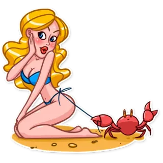 Blondie Vacation telegram stickers