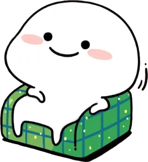 🙂 การ์ตูน, สติกเกอร์, โซฟา, ตัวละคร, น่ารัก telegram sticker