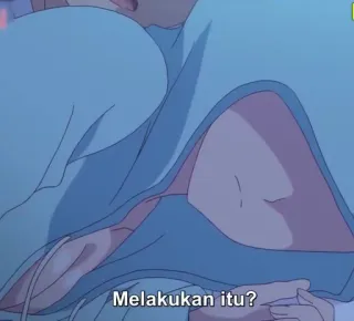💋 Melakukan itu? Anime, Sudadera con capucha, Azul, Indonesio whatsapp sticker