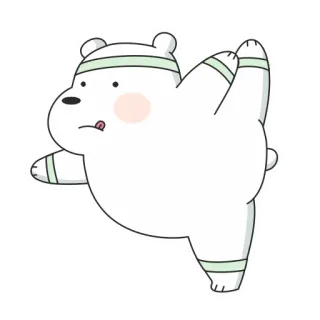 🧘‍♂ Ice Bear We Bare Bears Dibujos animados, Oso, Oso polar, Yoga, Oso blanco, We Bare Bears telegram sticker