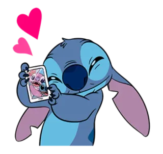💞 Stitch Lilo & Stitch cartoni animati, disney, carino, cuori, amore telegram sticker