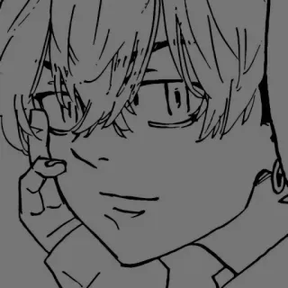 ✖️ anime, manga, character, portrait, drawing, cartoon whatsapp sticker