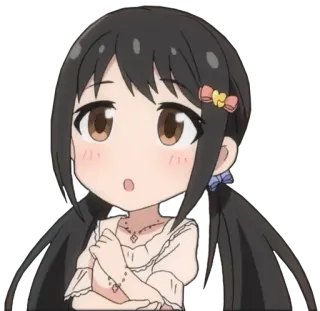 🤔 Anime, Chica, Lindo, Dibujos animados, Chibi telegram sticker