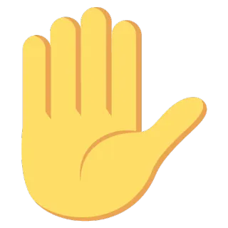 ✋ mão, palma, pare, gesto telegram sticker