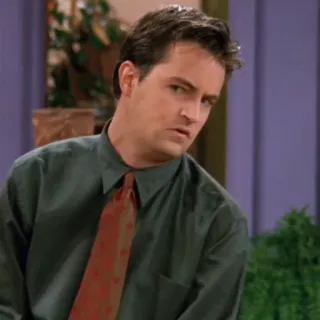 😏 Chandler Bing Friends Chandler, Matthew Perry, Friends, Série TV, Sitcom telegram sticker