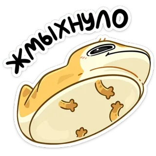 🫠 ЖМЫХНУЛО frog, cute, funny, sticker, meme, animal, russian telegram sticker